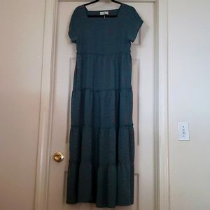 Natural Life Women's Berkely Maxi Dress Medium Blue/Floral